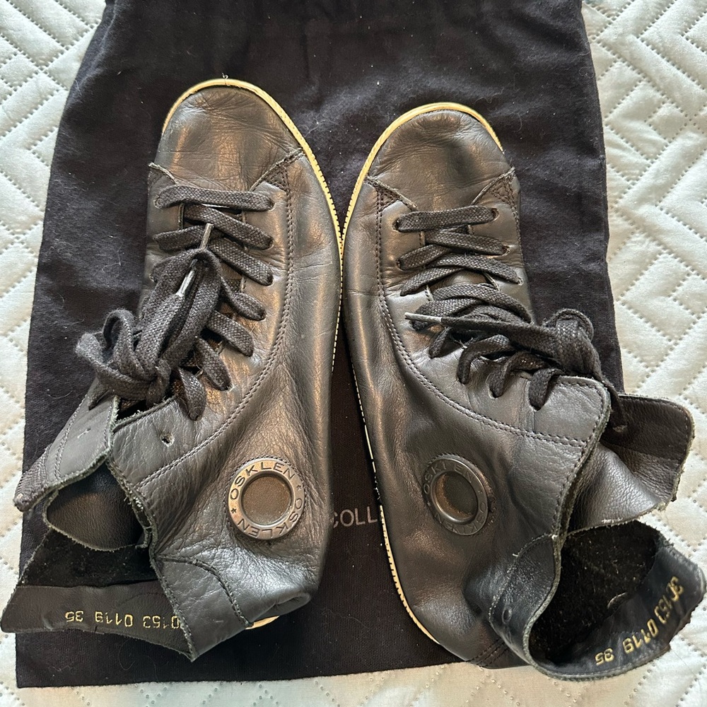 Black Leather Women’s Osklen Sneakers size 6.5